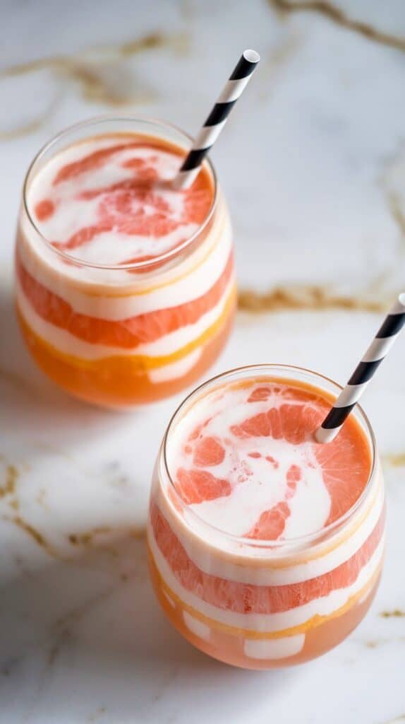 lime juice being drizzled from a small clear plate into the soda, forming ripples as it blends