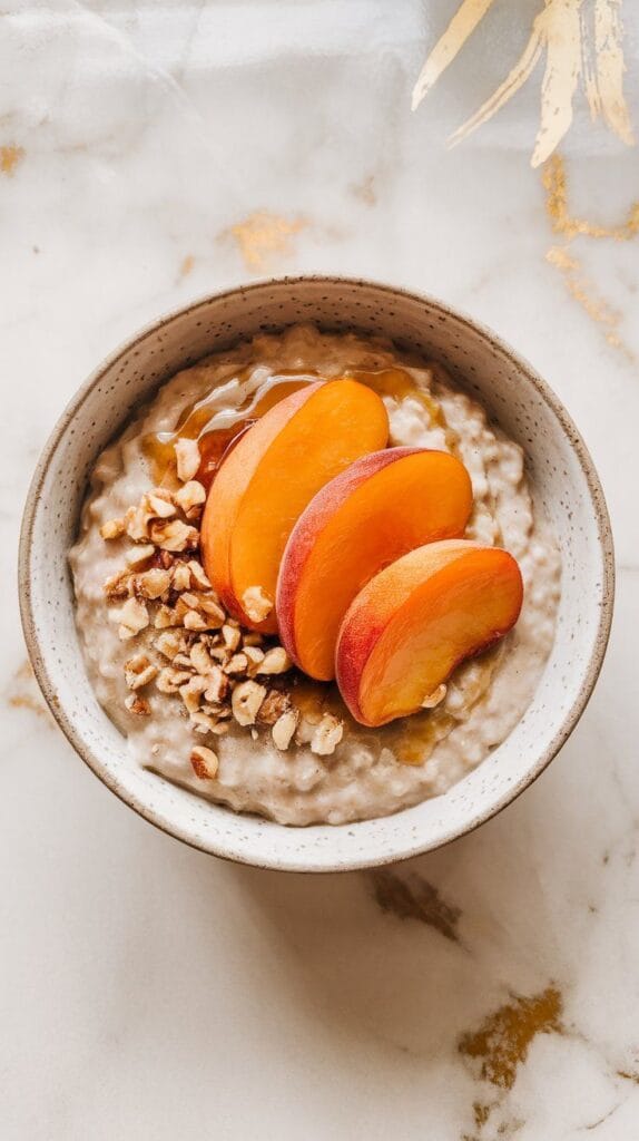 Roasted Peach & Vanilla Oatmeal