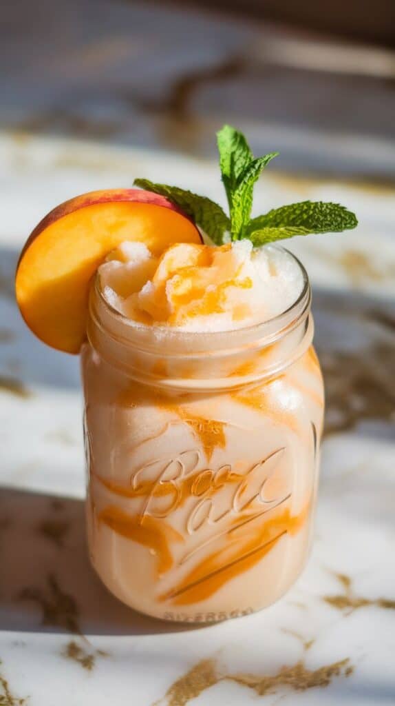Peach Bourbon Tea Slushie
