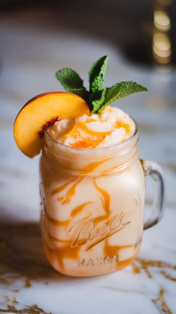 Peach Bourbon Tea Slushie