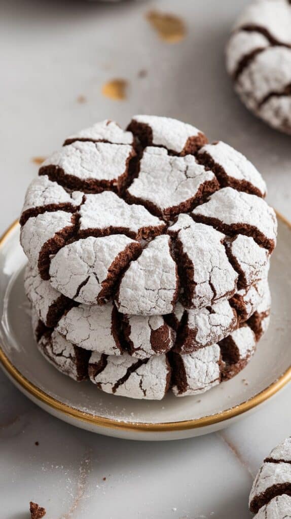 Black Cocoa Crinkle Cookies 