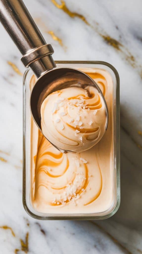 salted caramel frozen yogurt