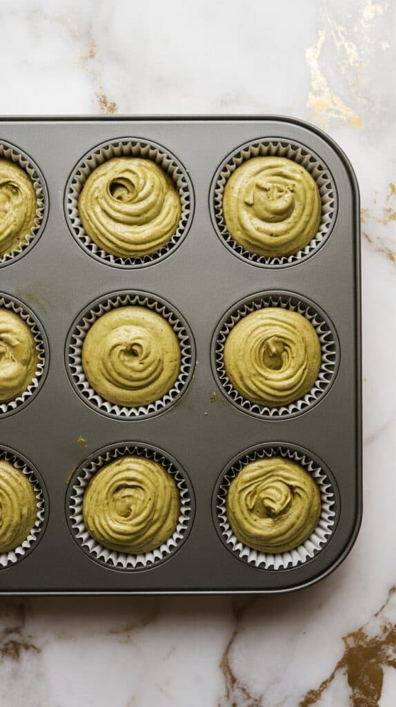 Mulberry Matcha Cupcakes