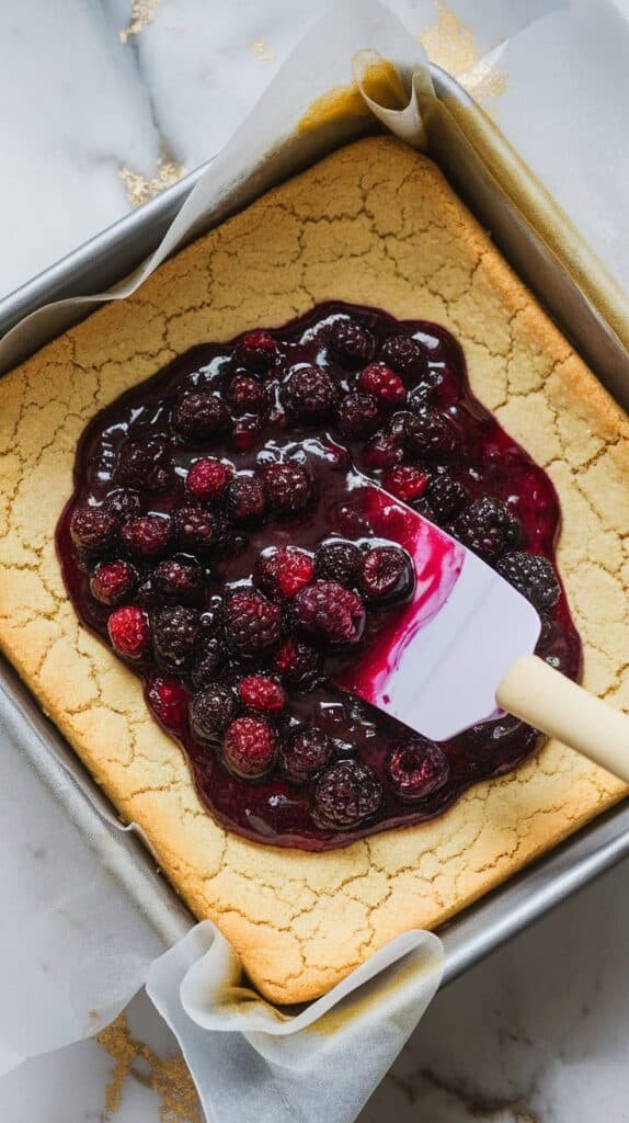 Mulberry Shortbread Bars