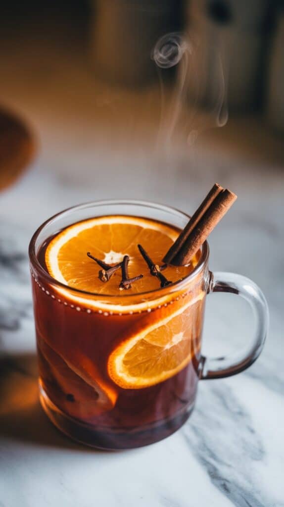 Hot Mulled Cider with Rum