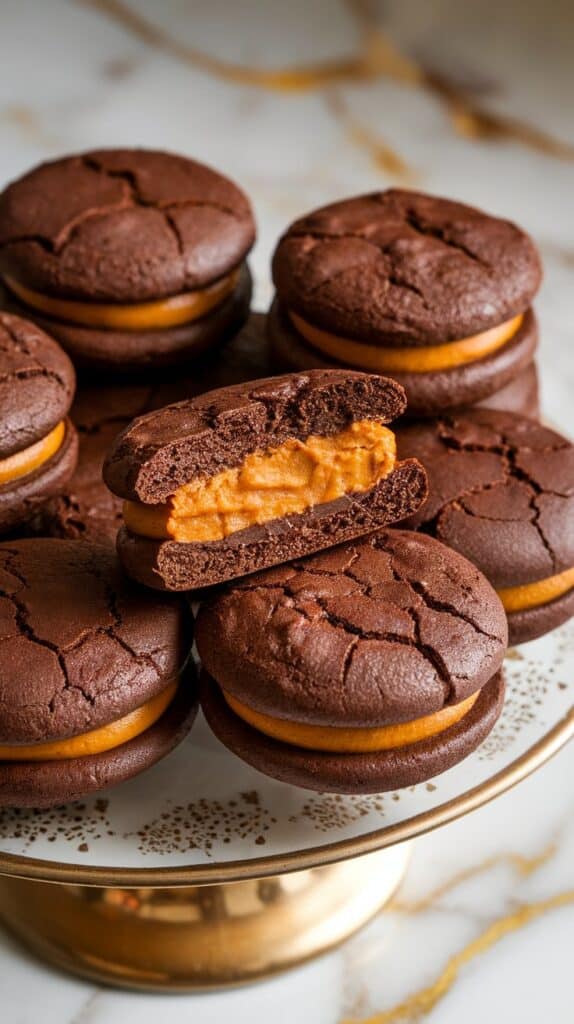 Chocolate Pumpkin Whoopie Pies