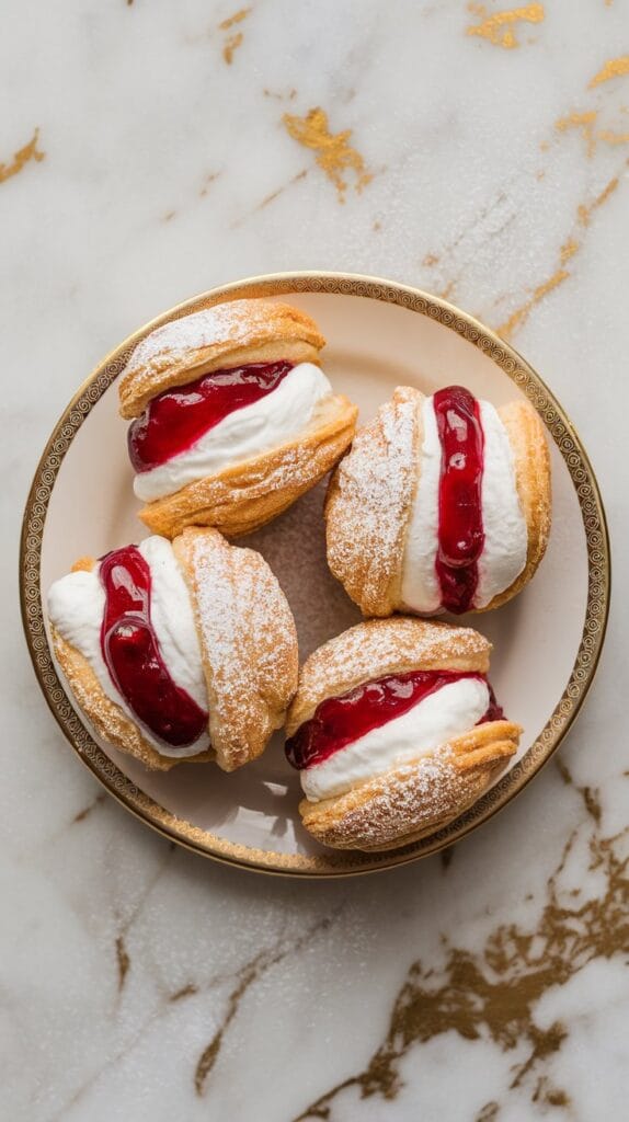 Cranberry Cream Puffs