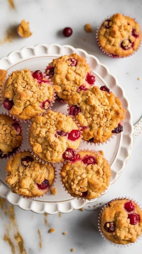 Cranberry Orange Muffins With Streusel Topping