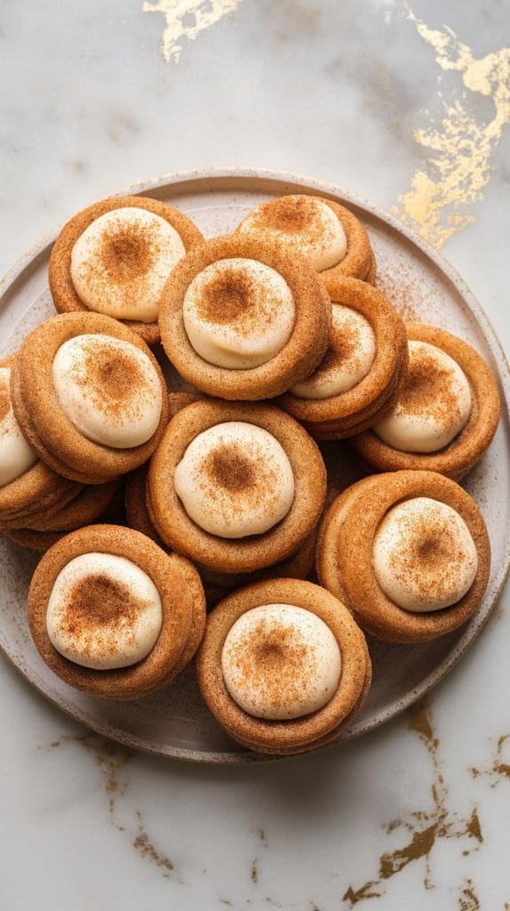 Eggnog Snickerdoodle Thumbprint Cookies