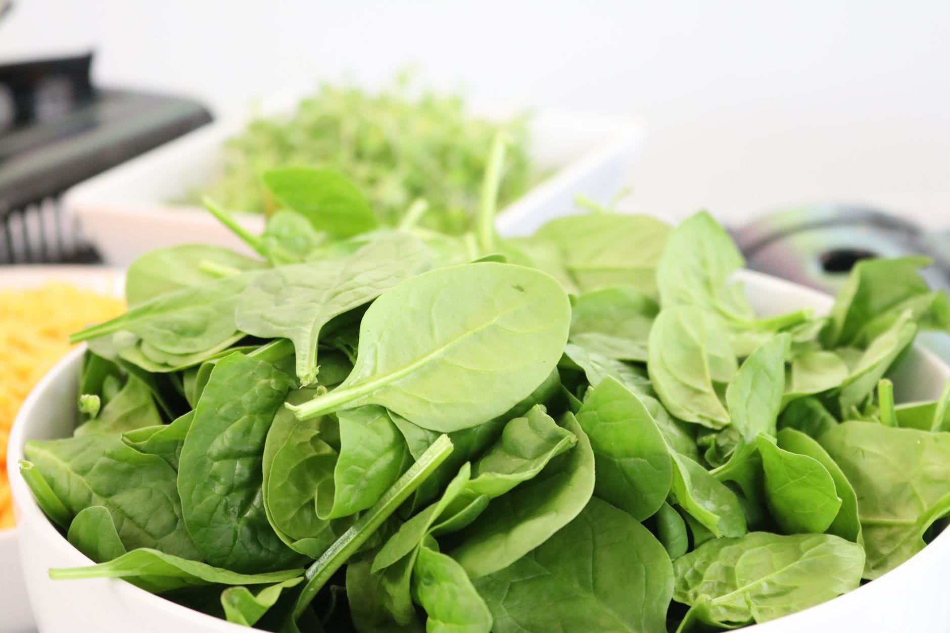 fresh spinach leaves