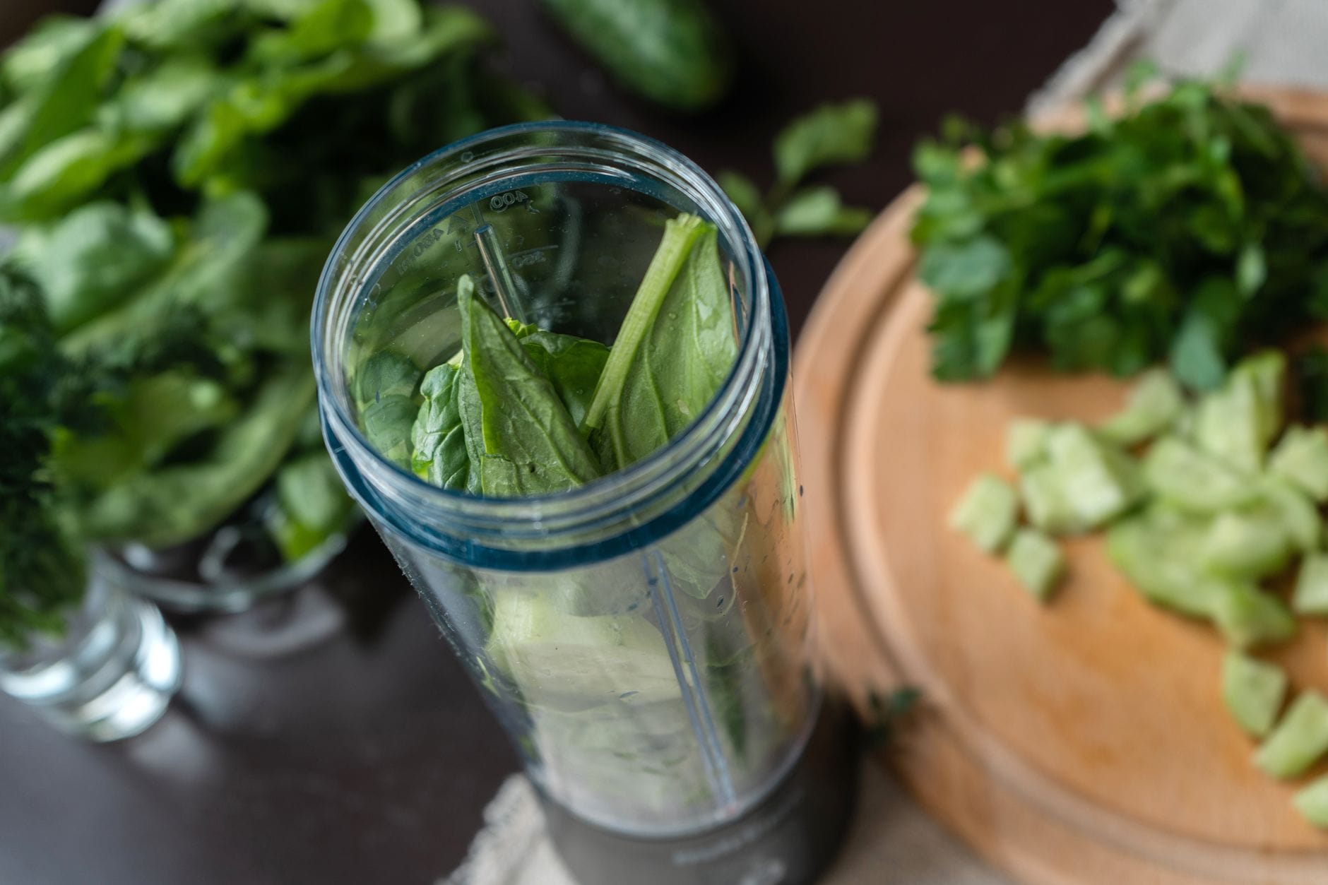 blender green vegetables kitchen