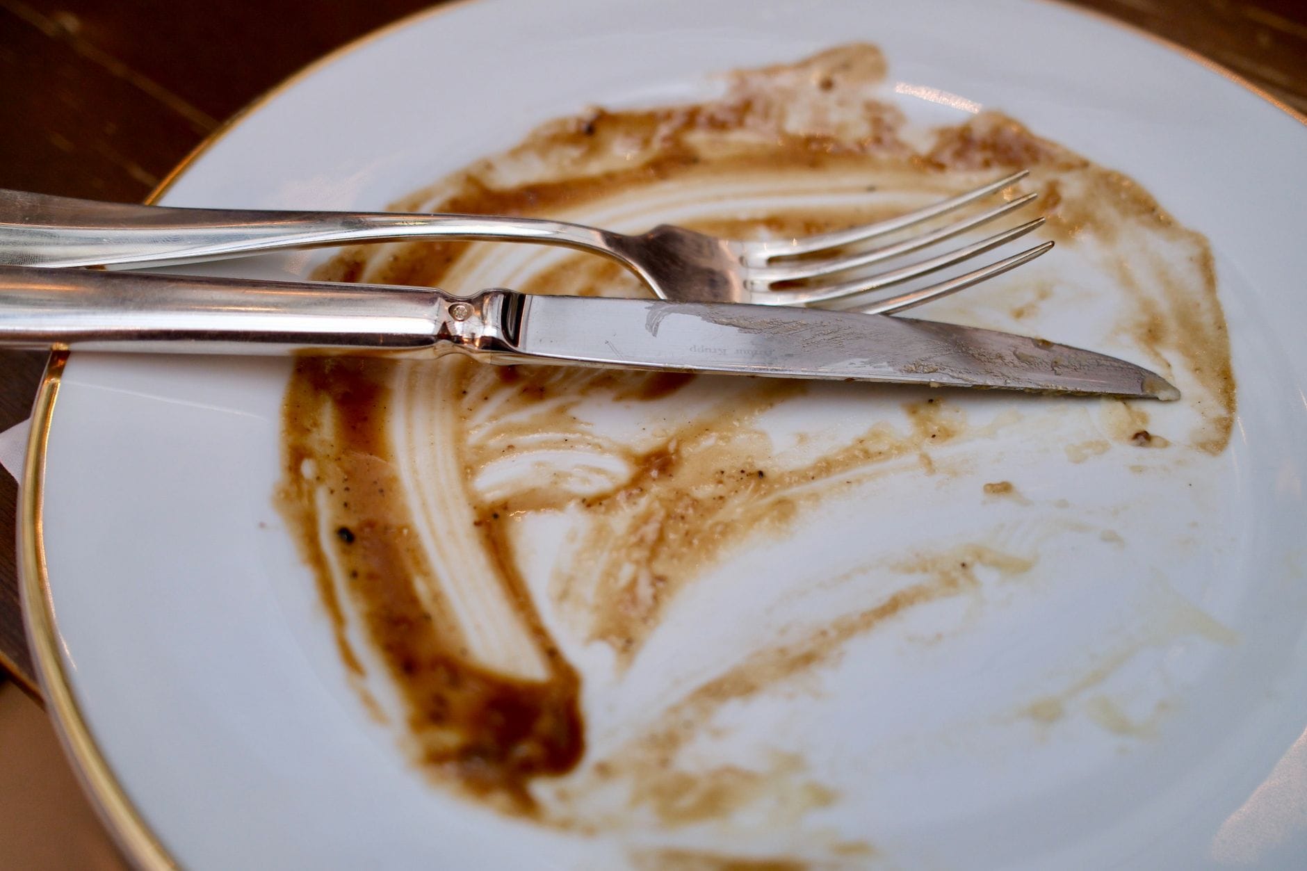 empty dinner plate