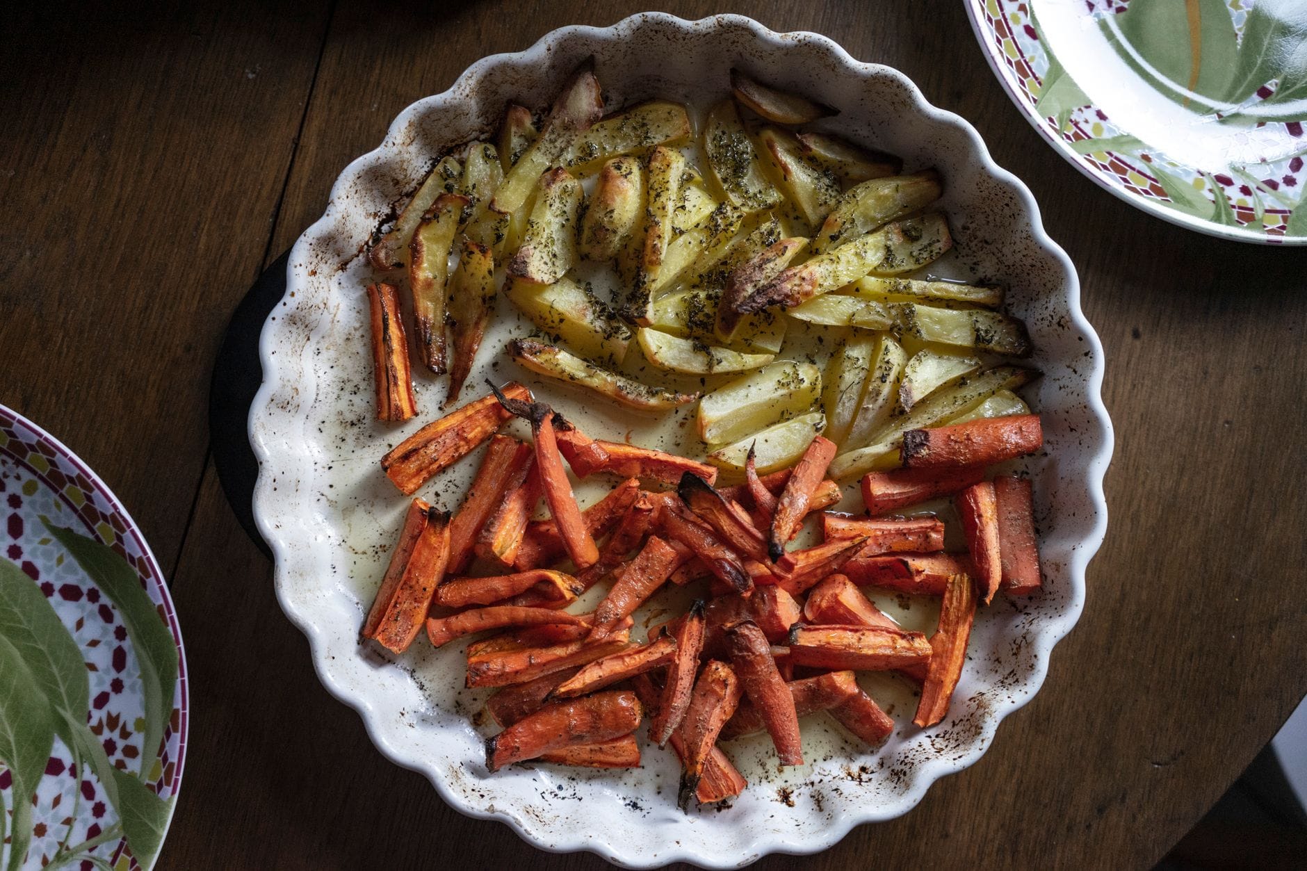 dinner plate vegetables portion