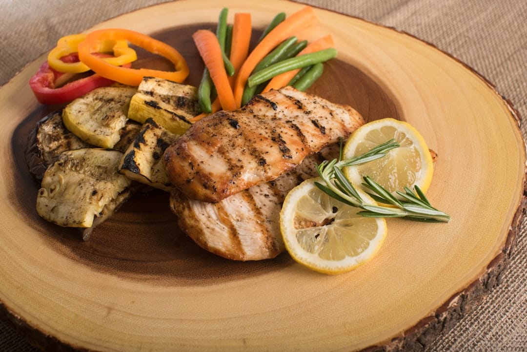 grilled salmon vegetables