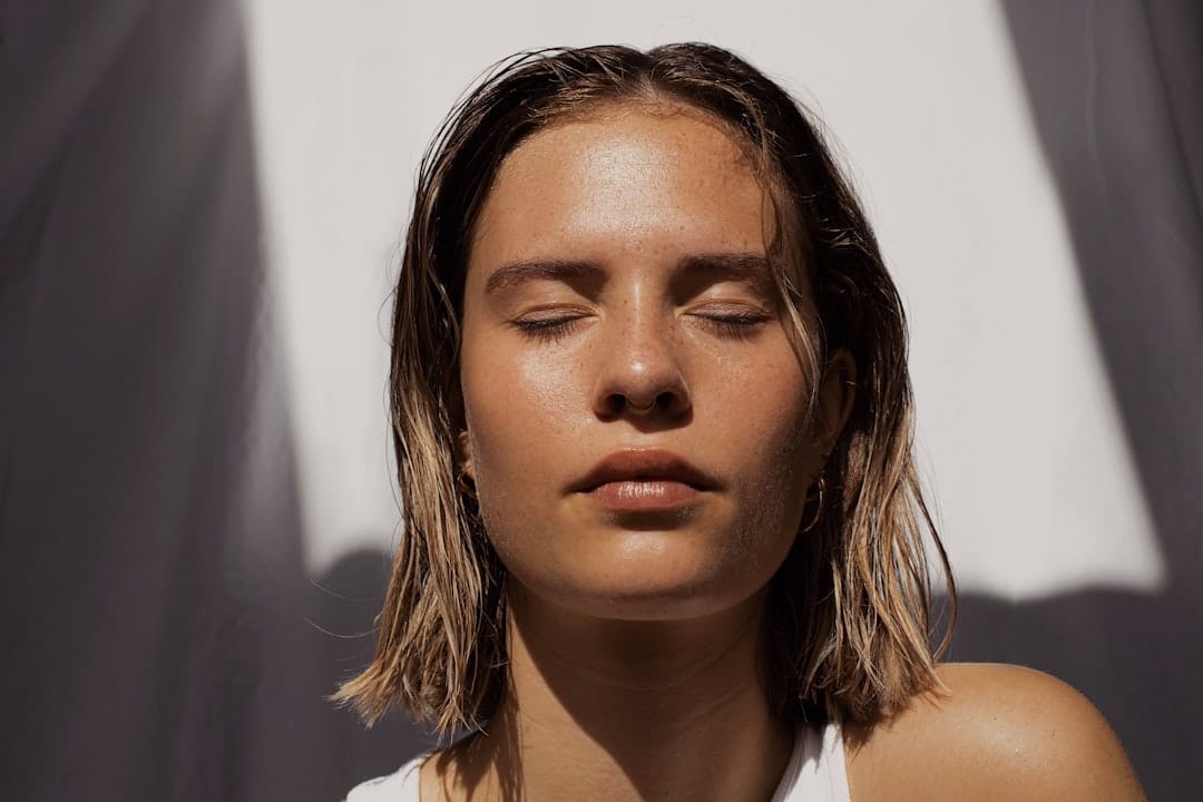 glowing skin woman portrait
