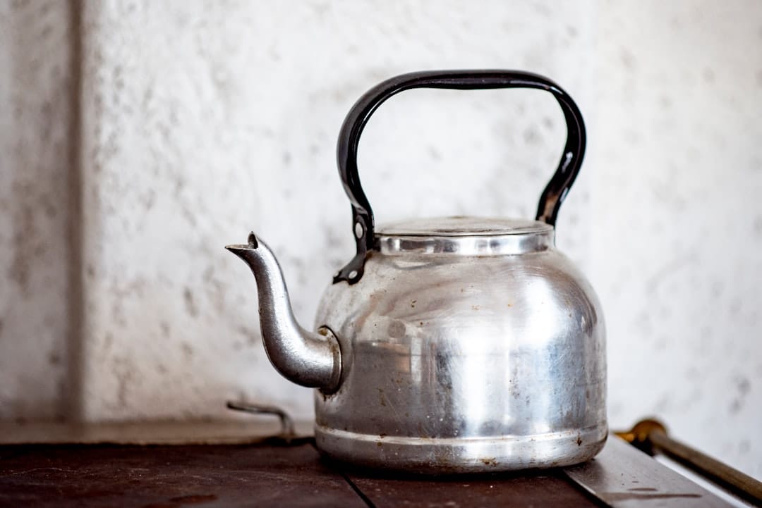 steaming tea kettle stove