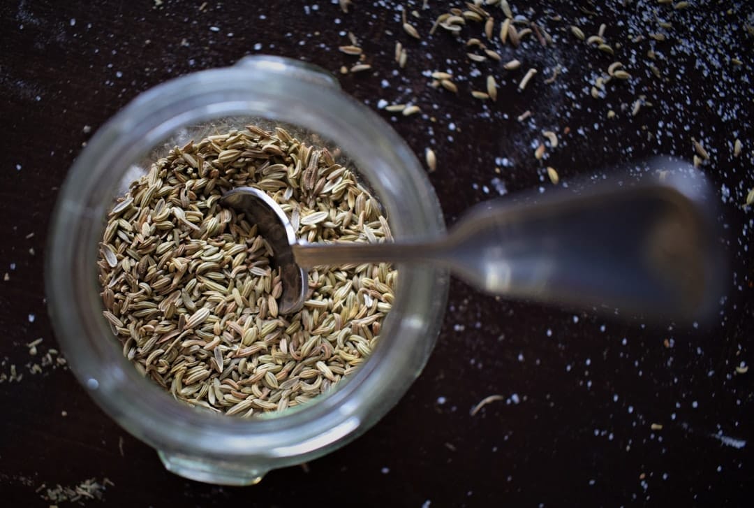 chia seeds spoon